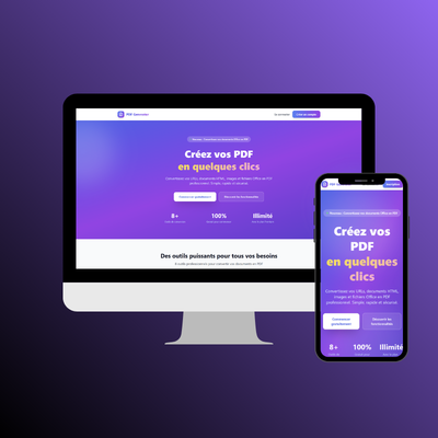 PDF Generator - Plateforme de génération de PDF